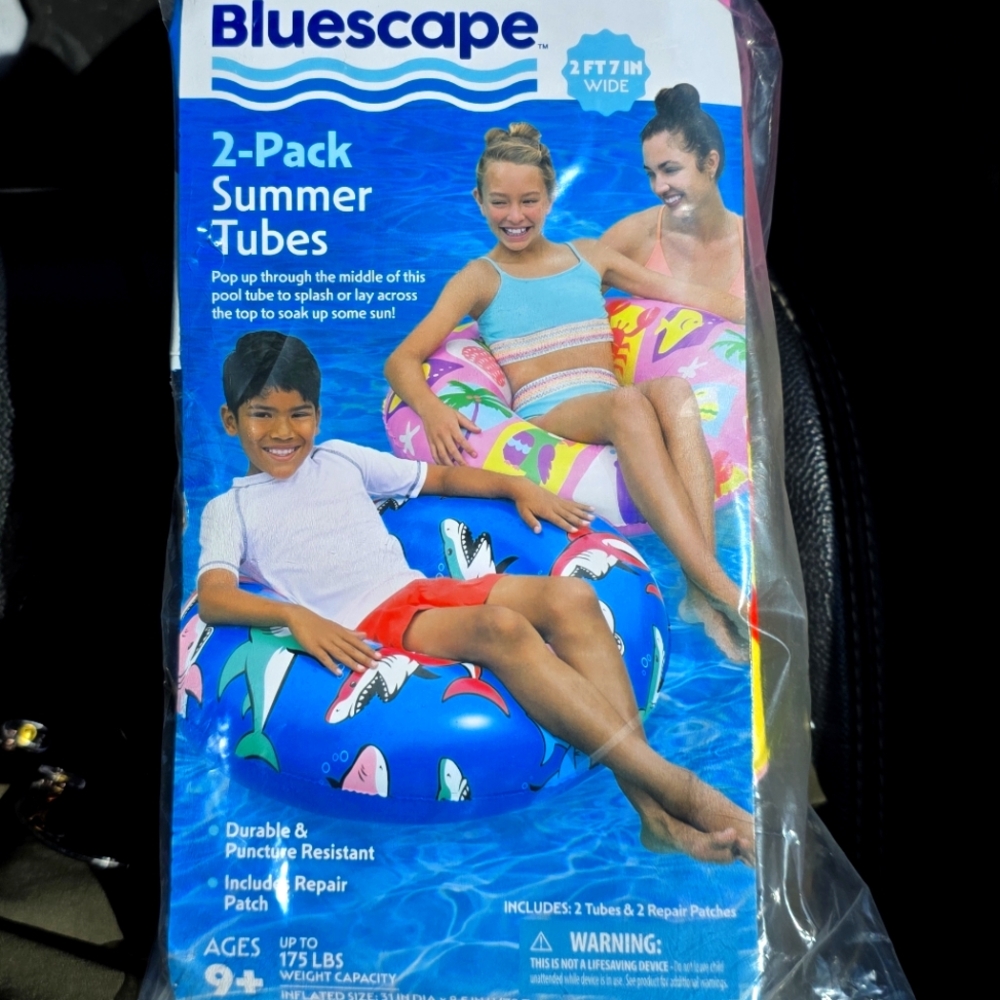 Kids Swim Tubes - 2-Pack Blue and Multicolor